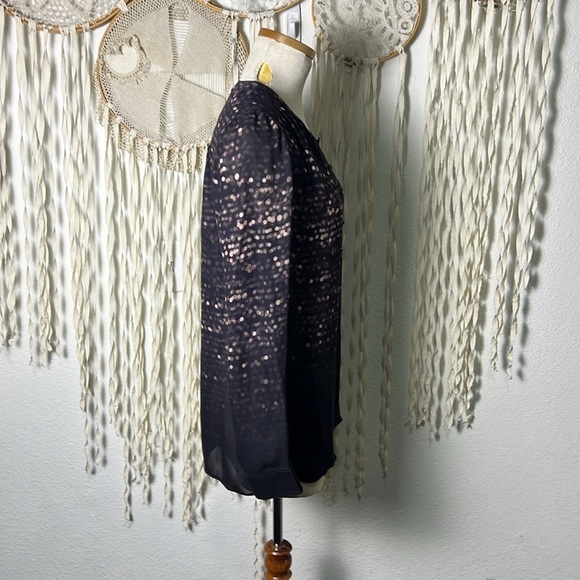 Tory Burch Silk Confetti Print Blouse Size Small - Picture 6 of 9